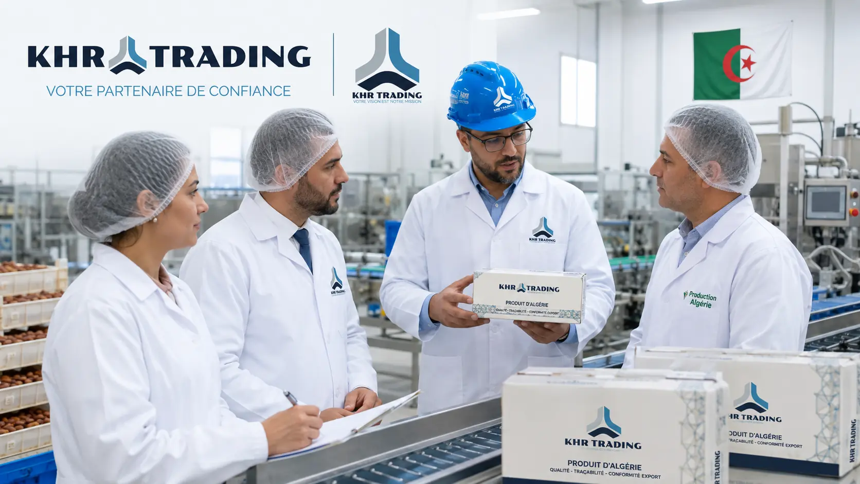Illustration d’un contrôle qualité de marchandises avant export
