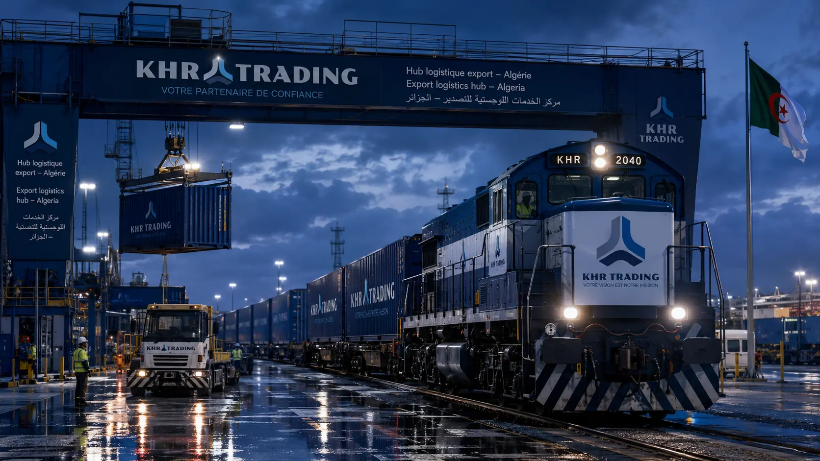 Illustration d’un corridor ferroviaire et multimodal KHR Trading
